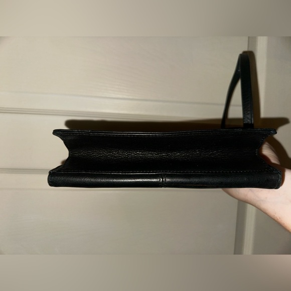 Fossil Vintage Sleek Double sided flap Black Leather Crossbody Bag - Picture 10 of 13